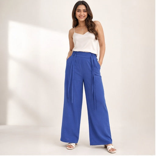imported ladies Blue high waist flapper smile for big sizee S