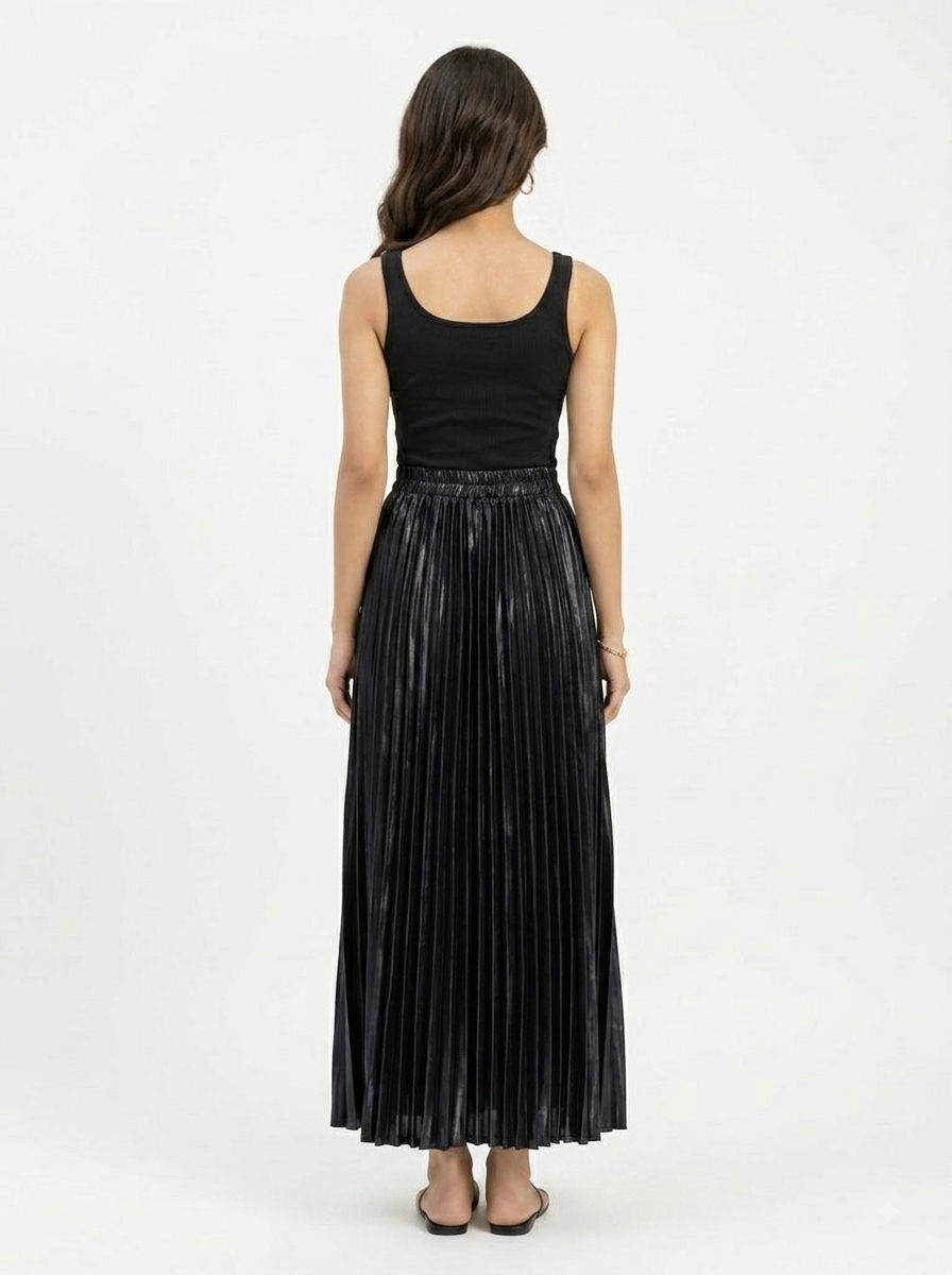 Ladieas Skirt Black Velvet