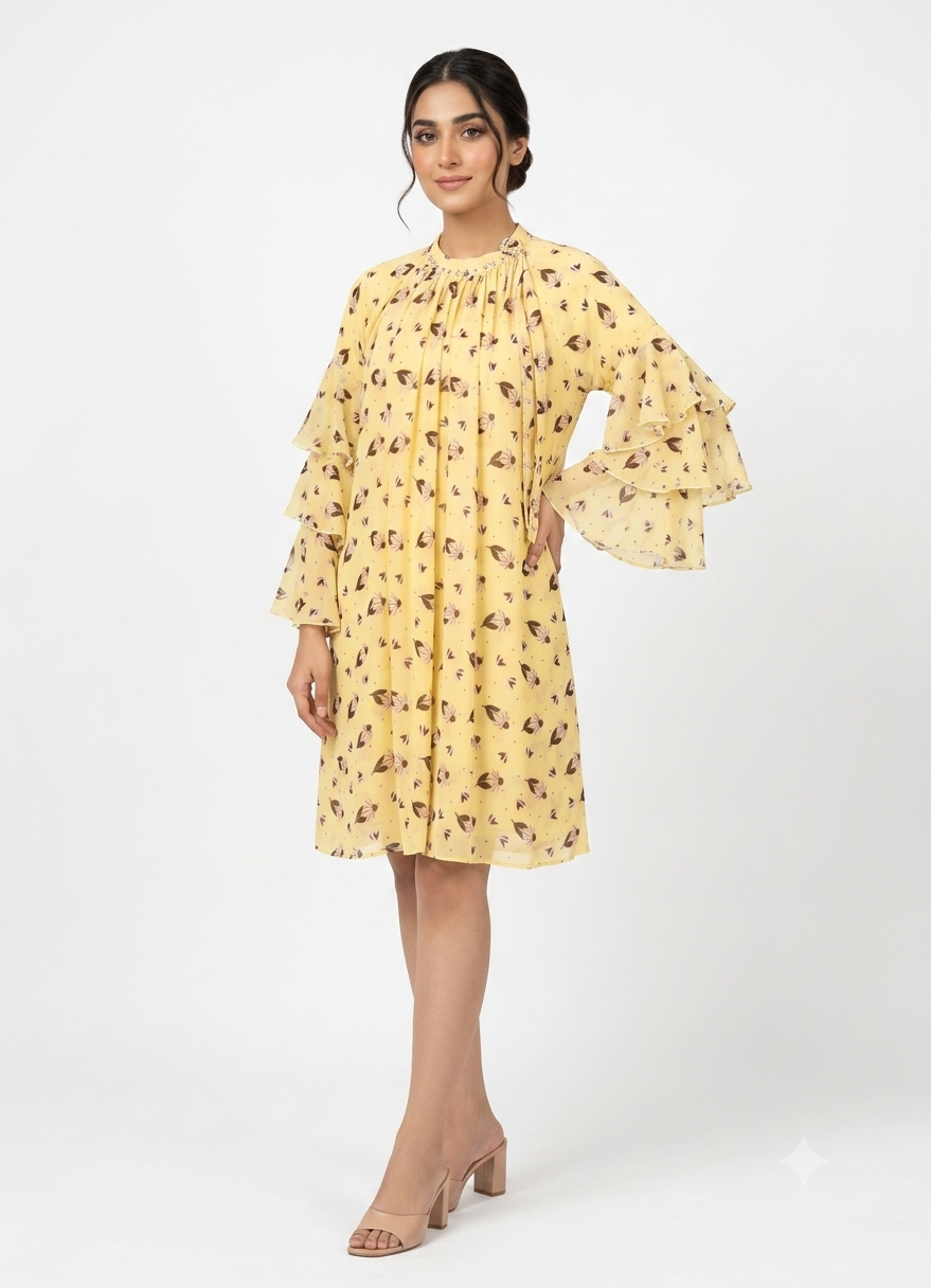 imported ladies top yellow 14844
