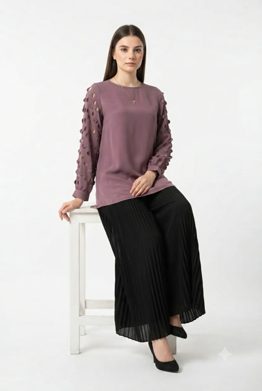 imported purpal ladies top 718# S
