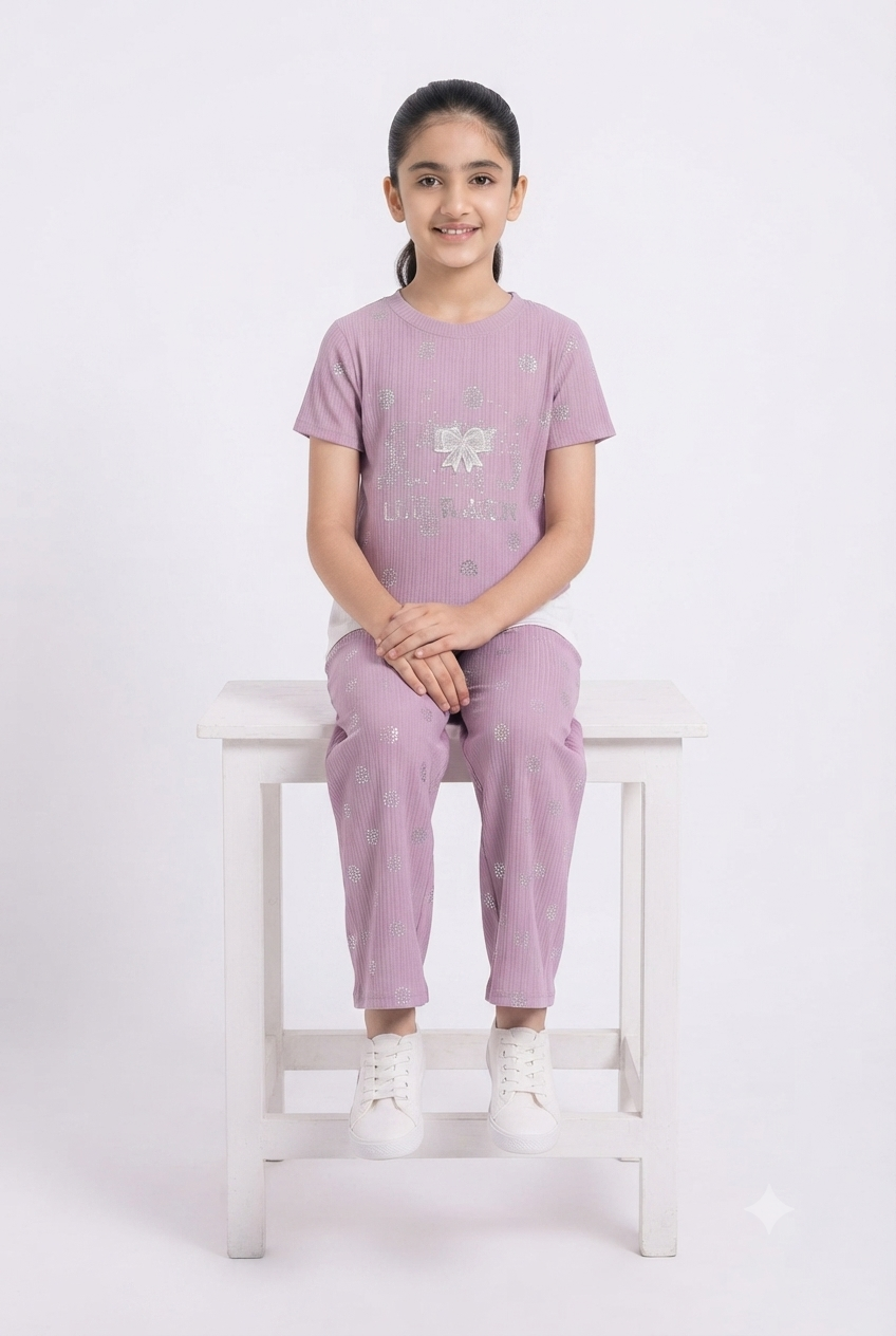 imported kids girl suit 001495 purple