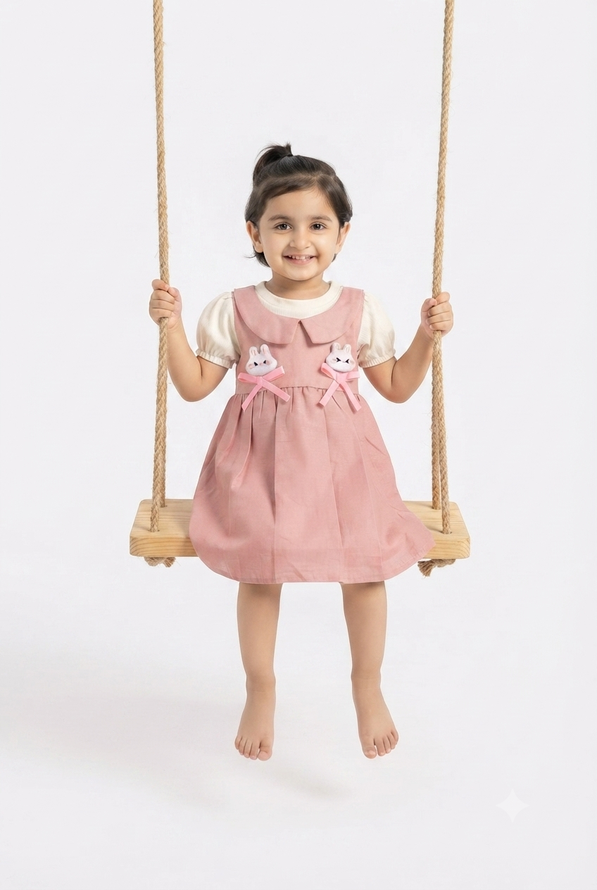 imported kids girl frock 00995 pink