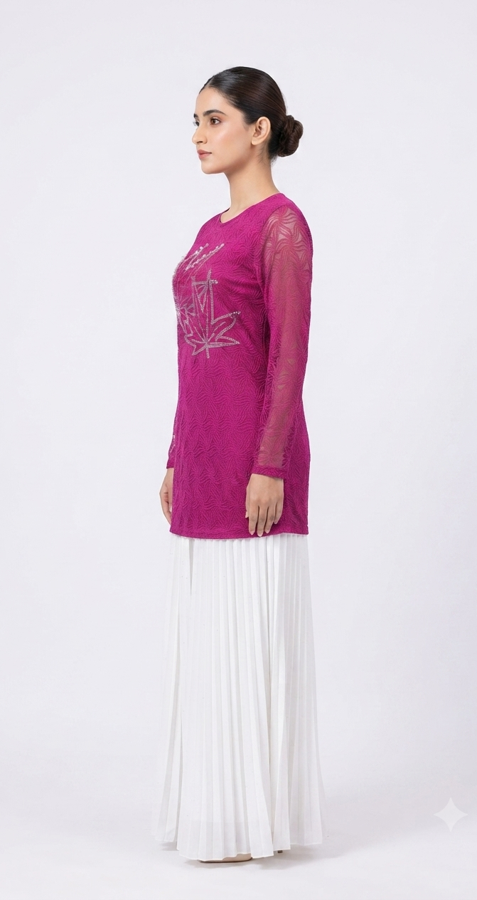 imported ladies top purpal 1005
