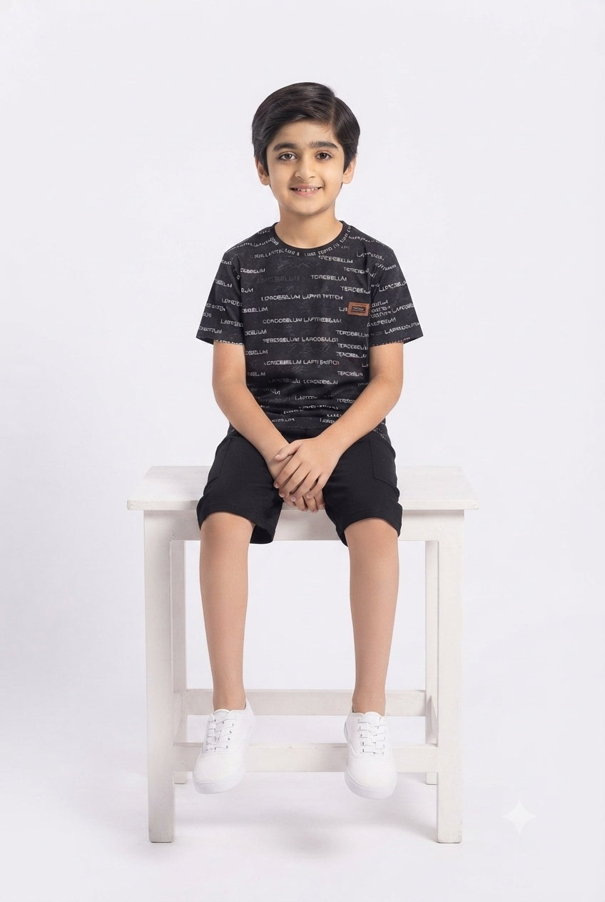 imported kids boy suit 001448 black