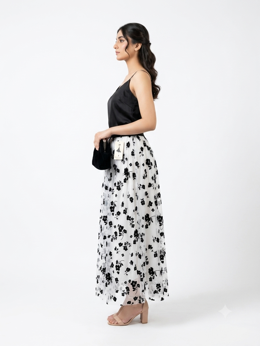 Imported flocking skirt L92511 R