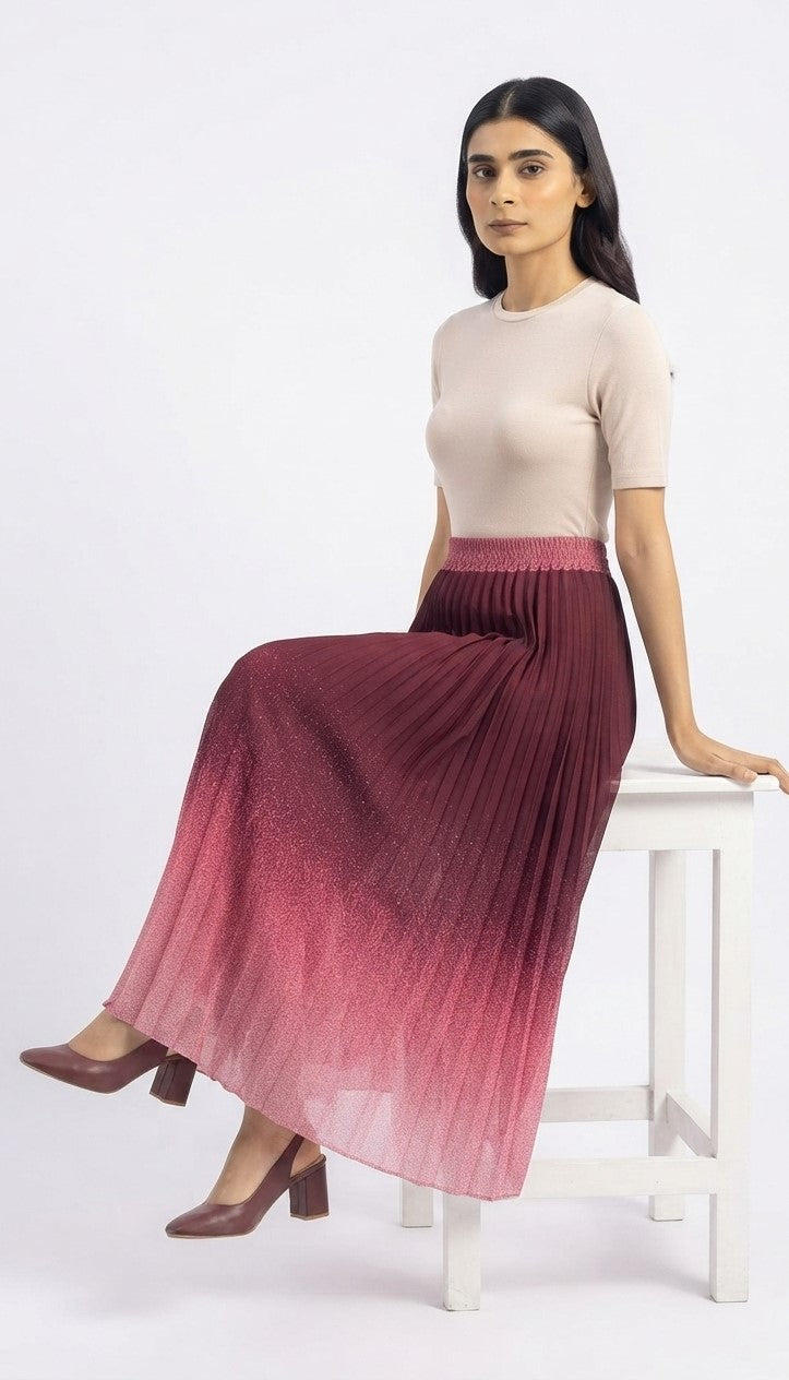 Imported ladies dyndy red skirt 939 R