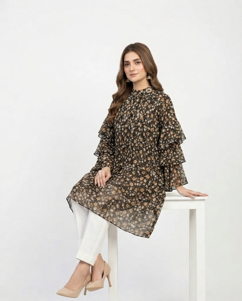 imported ladies top multi 14844 R
