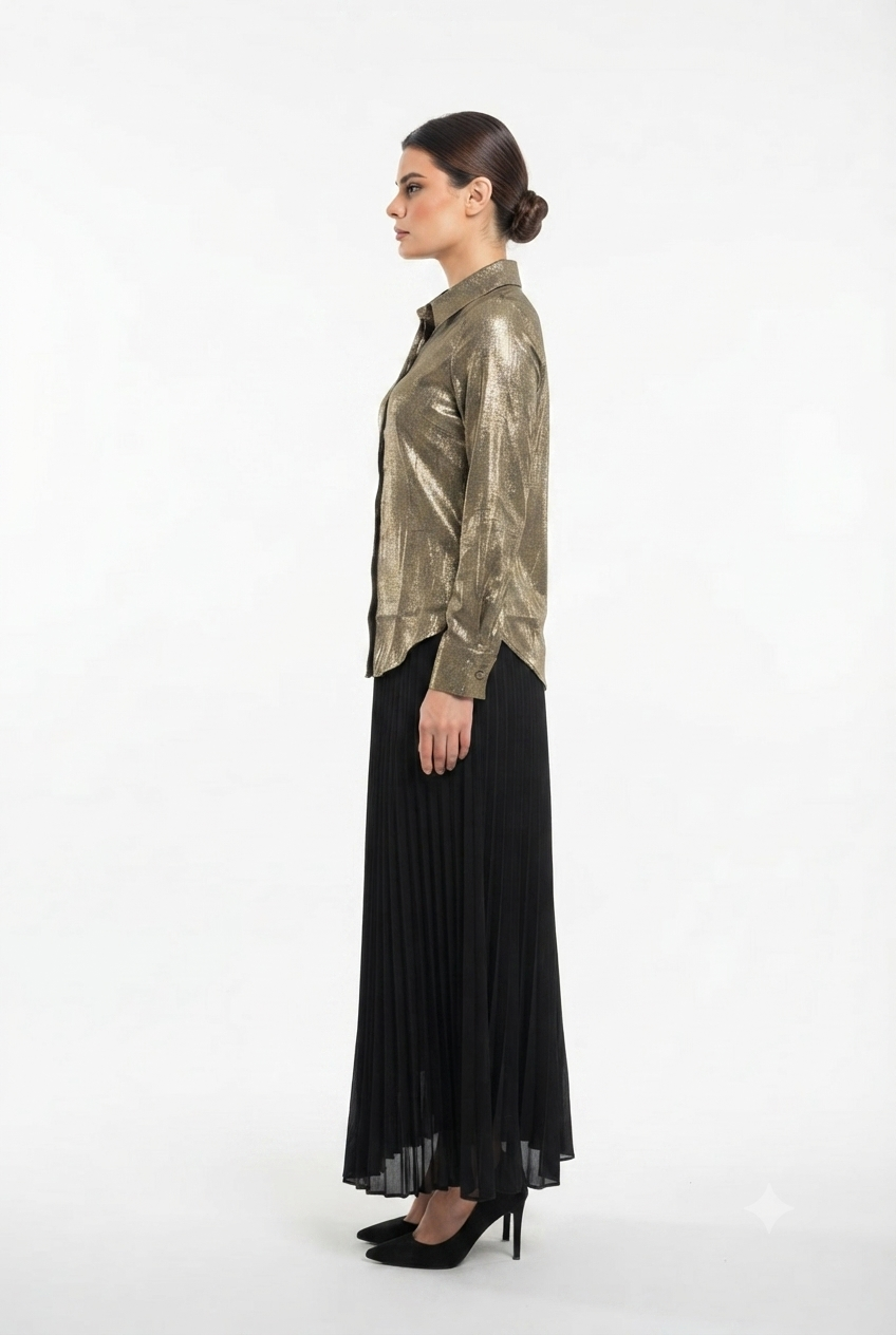 Imported gliter golden ladies shirt Z-S 311937-C S