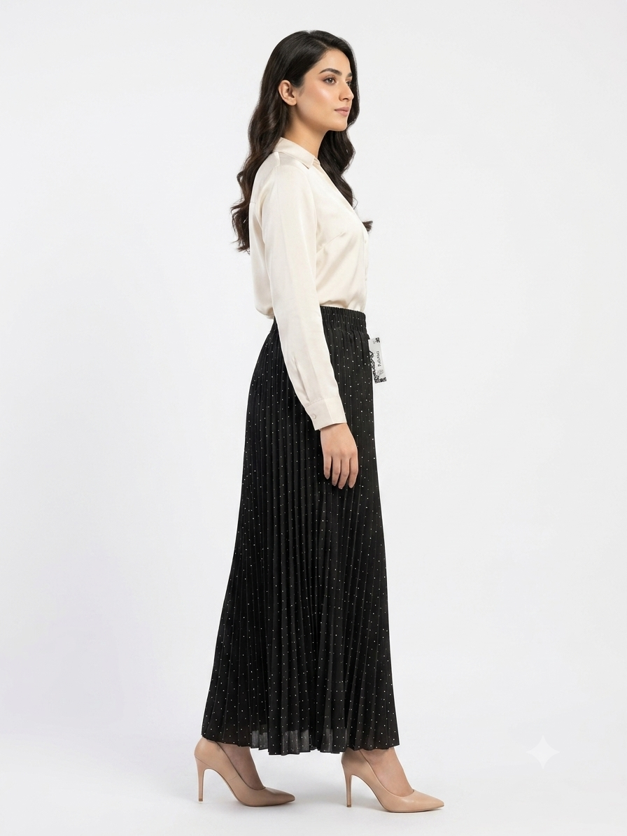 Imported ladies black belt skirt 101 R