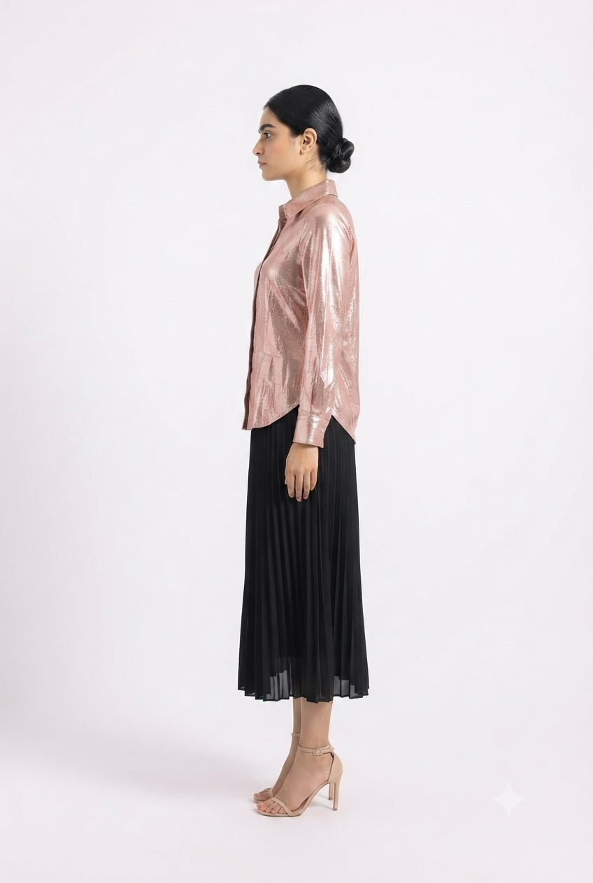 Imported T pink ladies shirt skirt 2 piece 1498-529 S