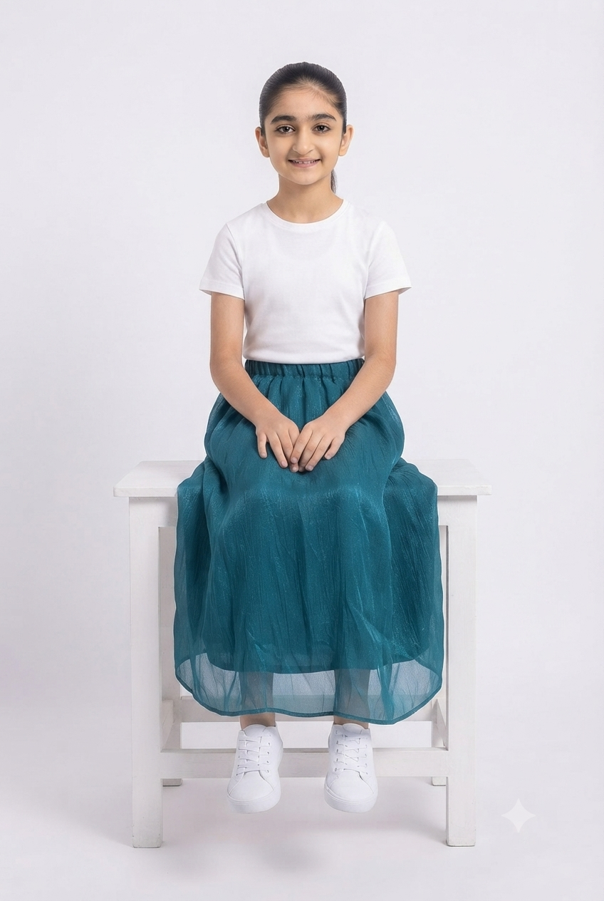 imported kids girl skirt 00898 green