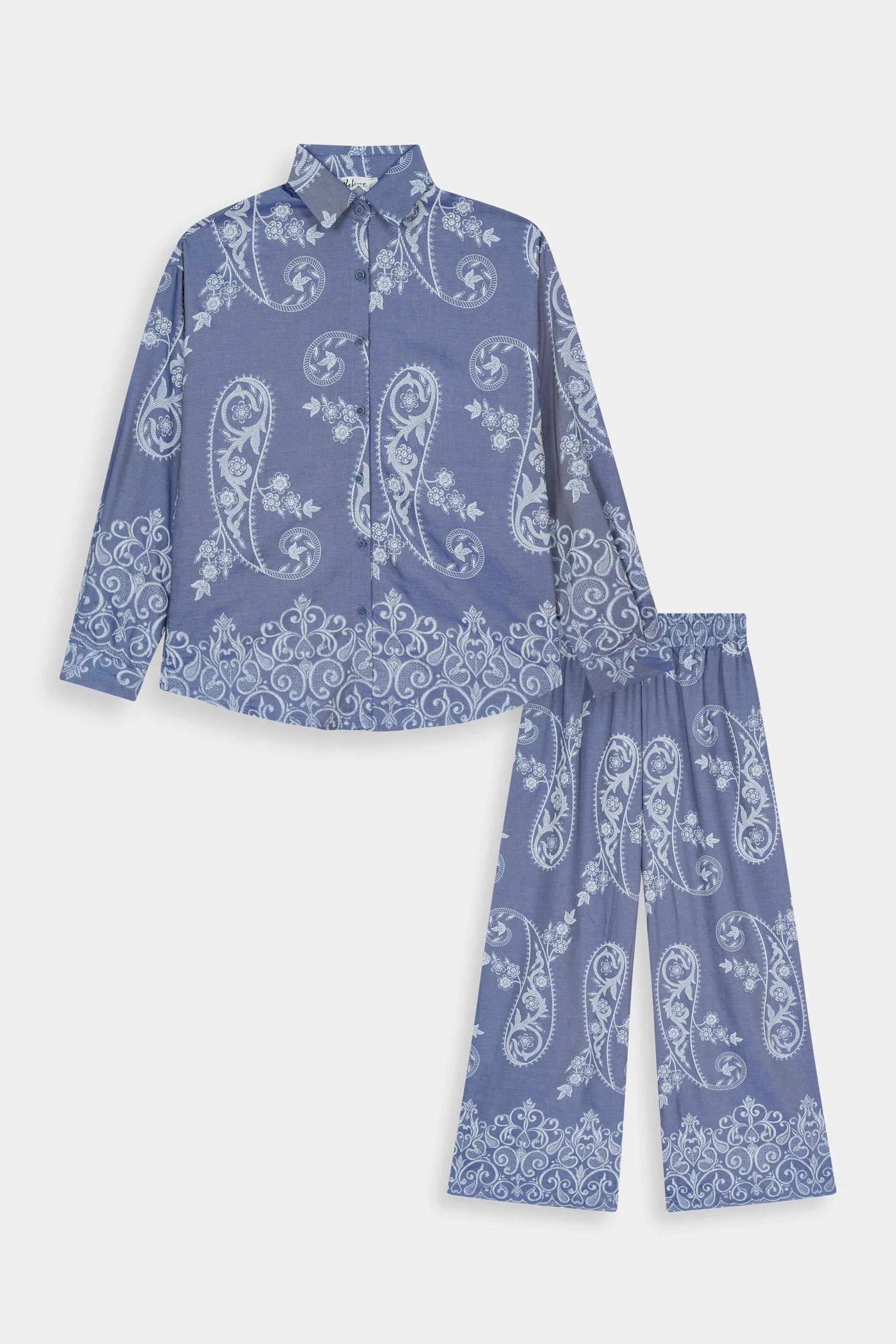 imported blue Ladies  2pcs suit #4850