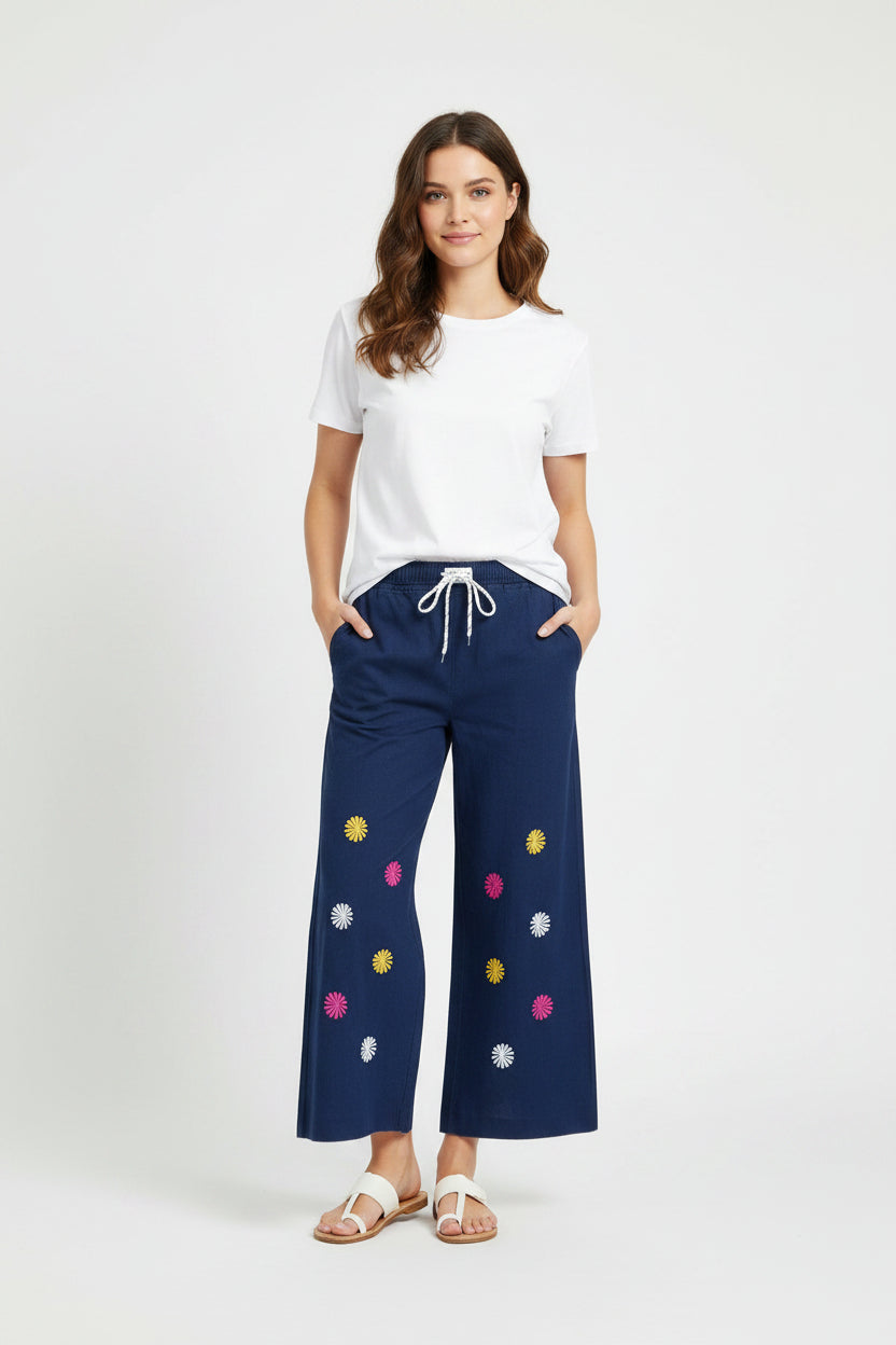 ladies AG flapper Dark Blue butterfly, flower