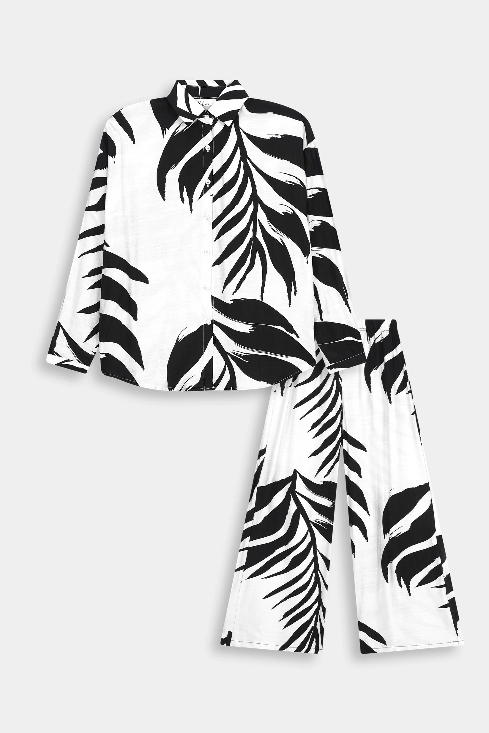 Ladies Imported White Printed Cord Set 4800 S
