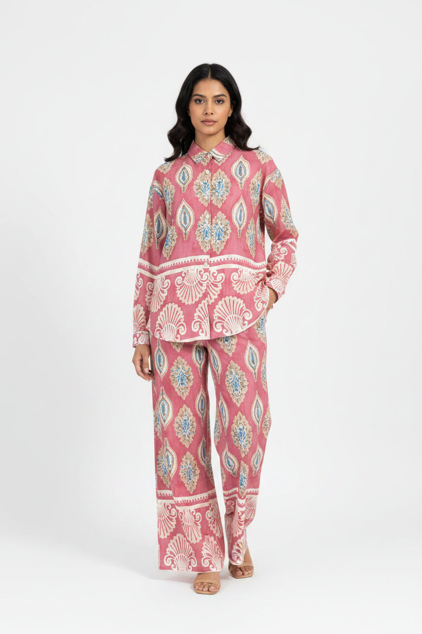 Ladies Imported 2pcs Pink suit #4850