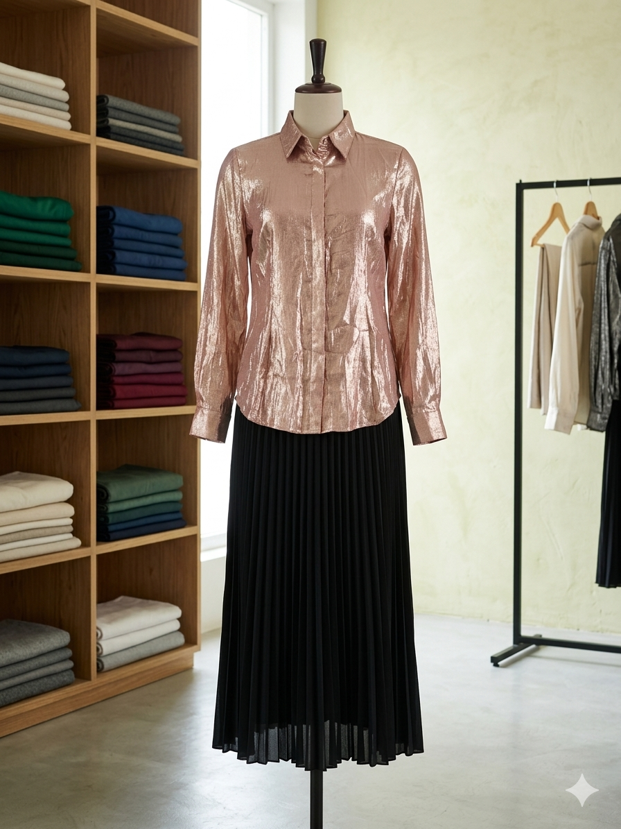 Imported T pink ladies shirt skirt 2 piece 1498-529