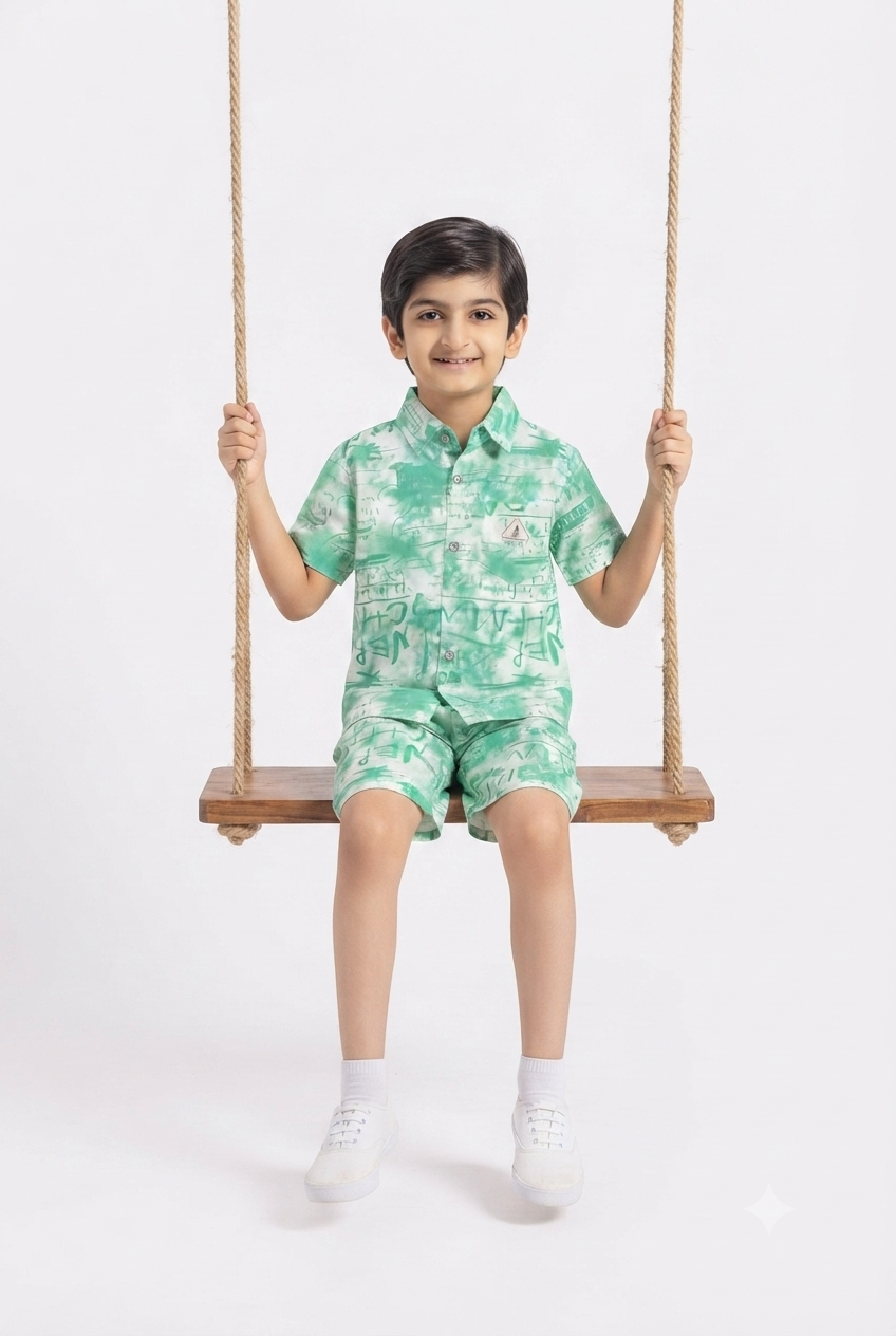 imported kids boy suit 1095 green