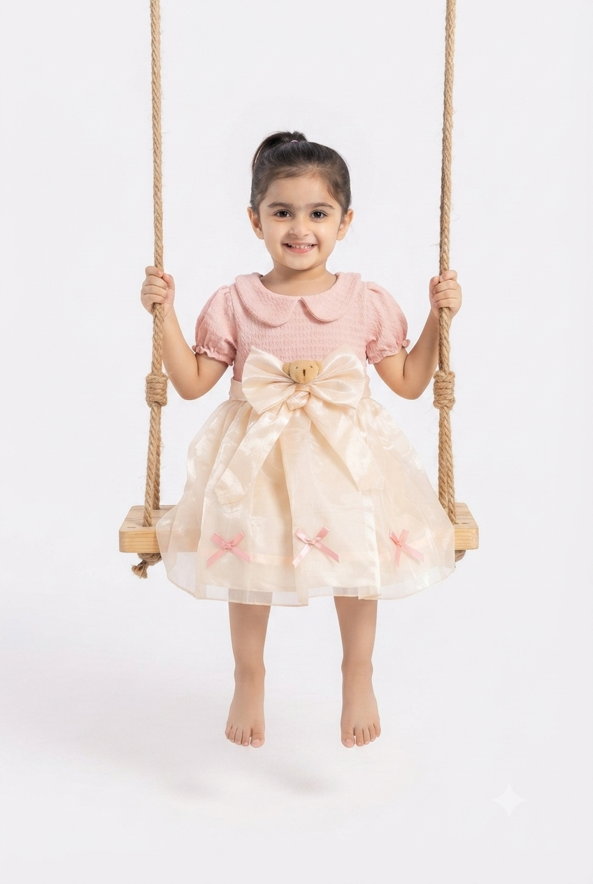 imported frock kids girl 1145  pink