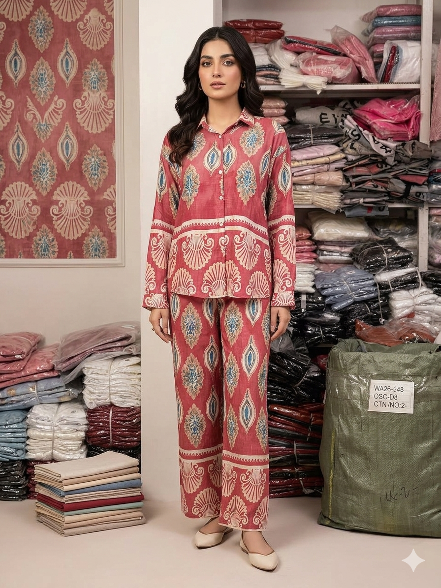 imported pink co order set 4825