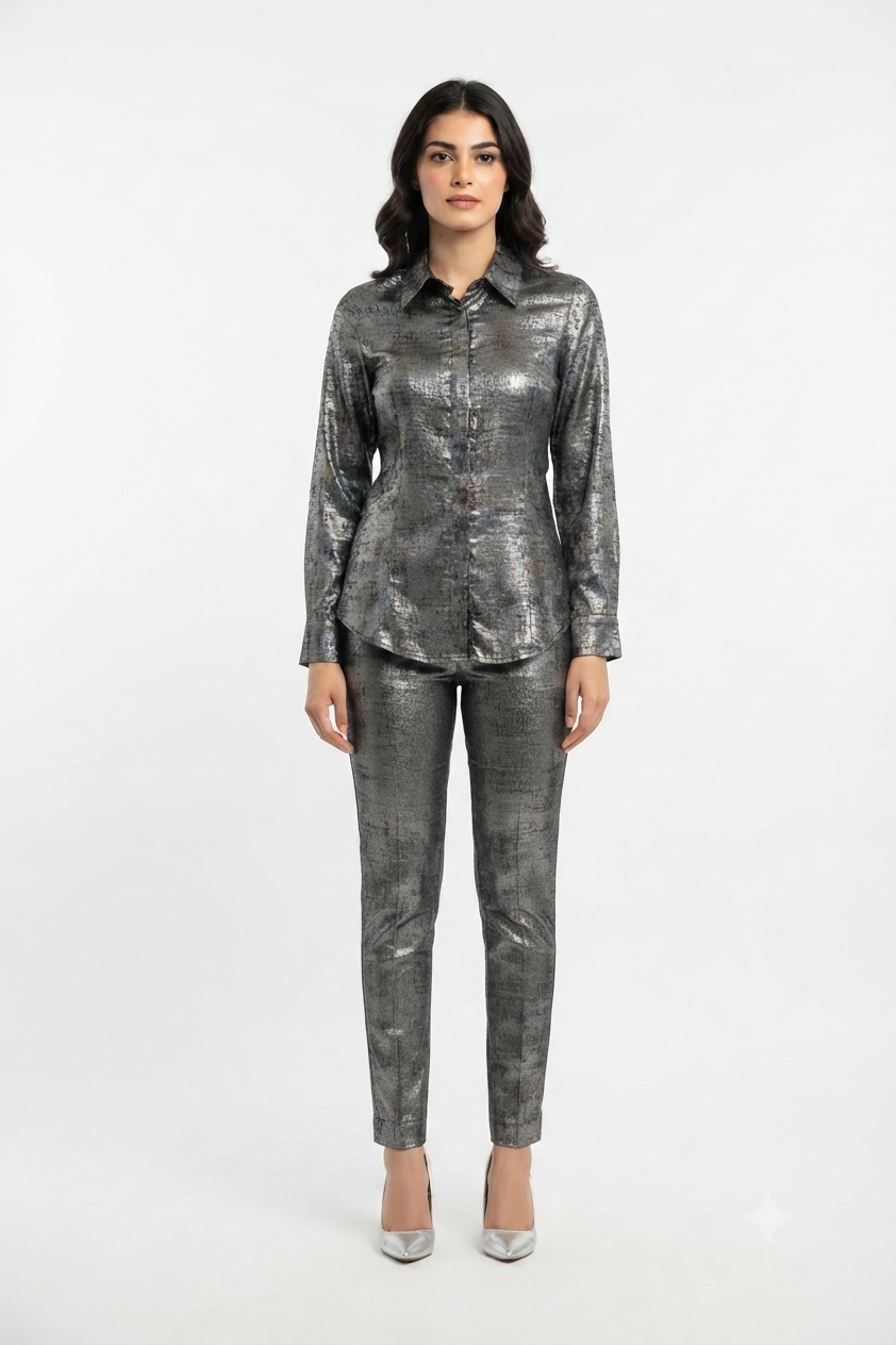 Imported gray ladies gliter shirt Z-S 311937-C S