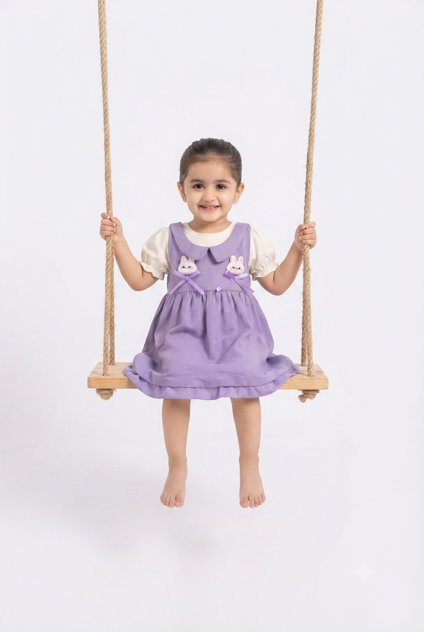 imported kids girl frock 00995 purple