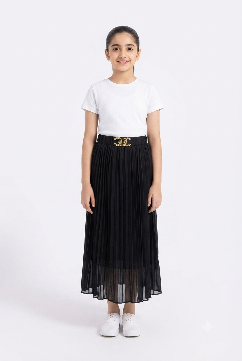 imported kids girl skirt001148 black