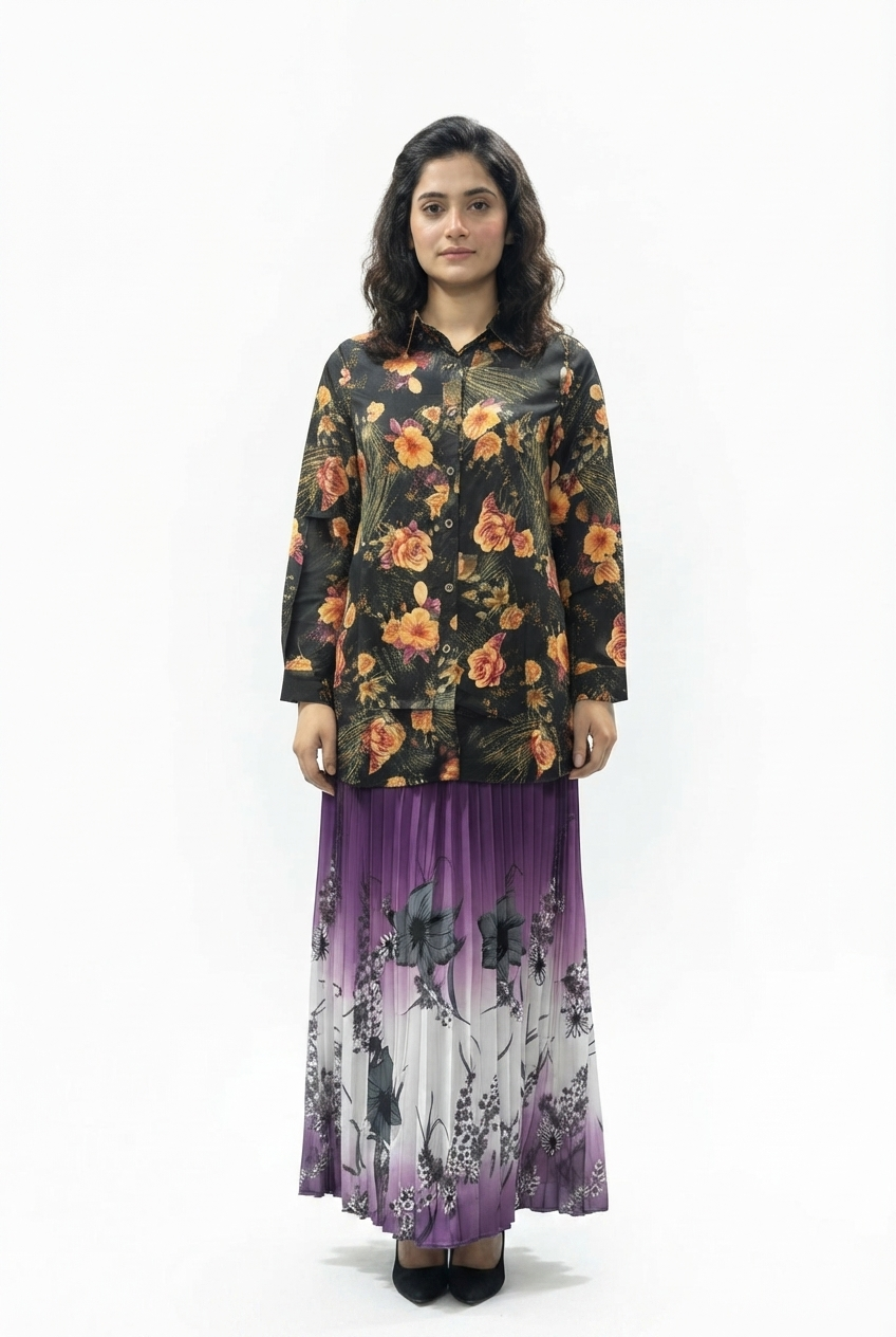Imported ladies shirt skirt 2 piece 838-937
