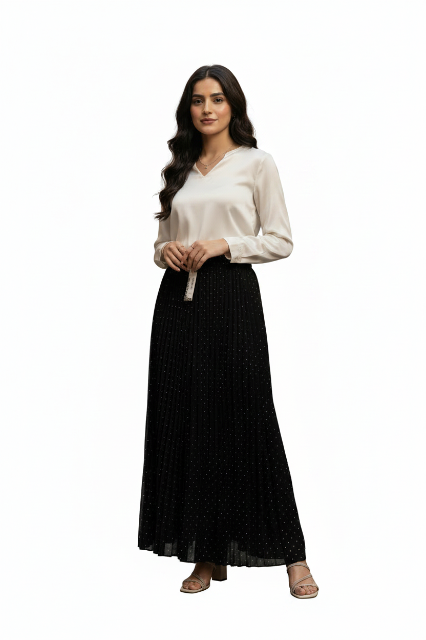 Imported ladies black belt skirt 101 R