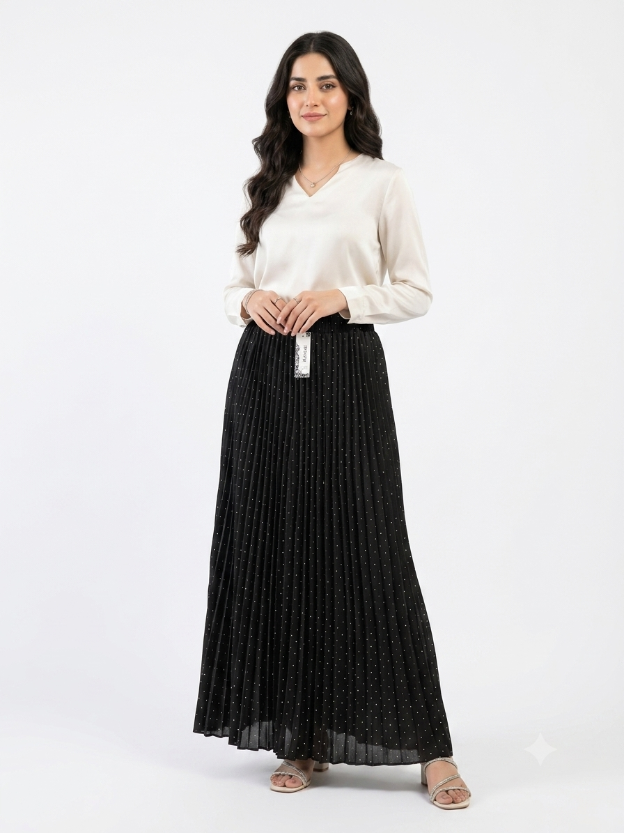 Imported ladies black belt skirt 101