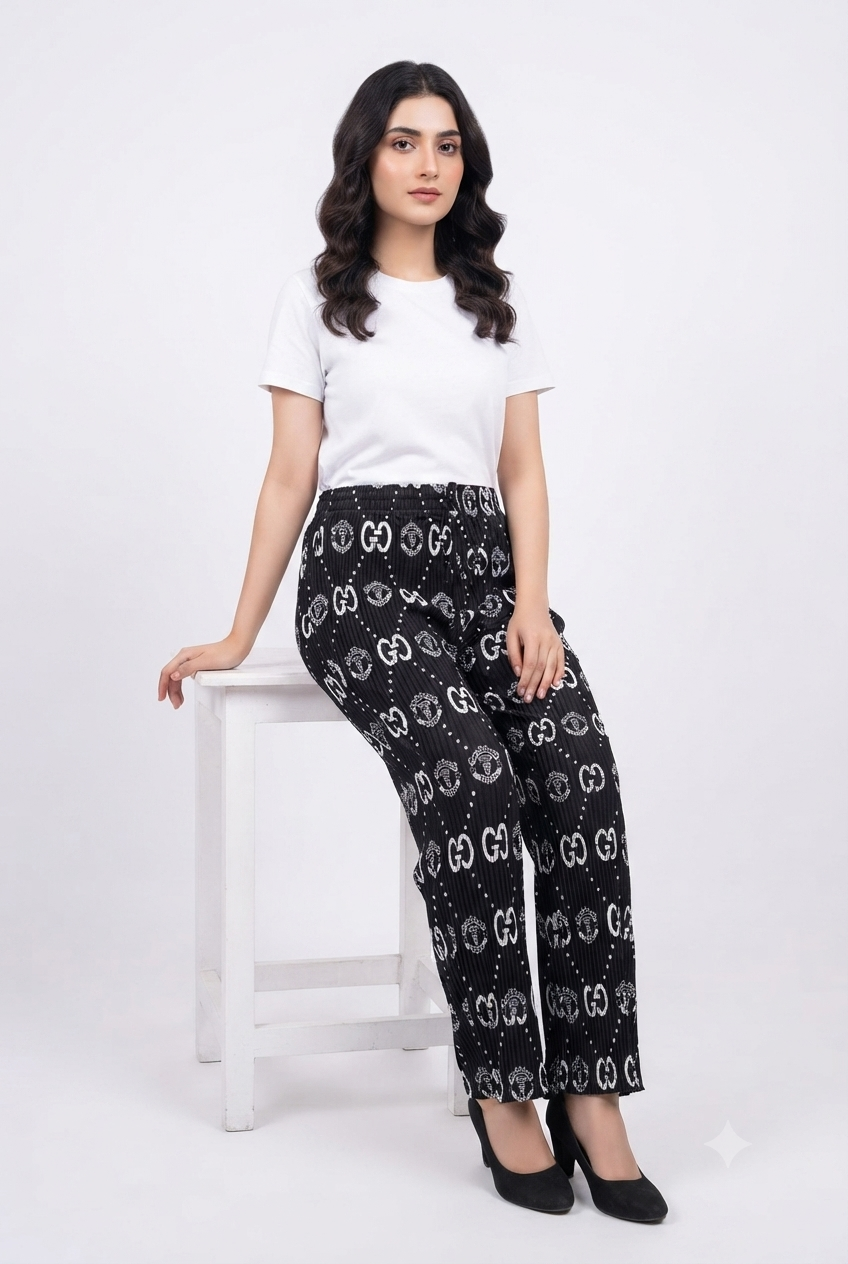 imported ladies flapper trouser black ZF03-1 S