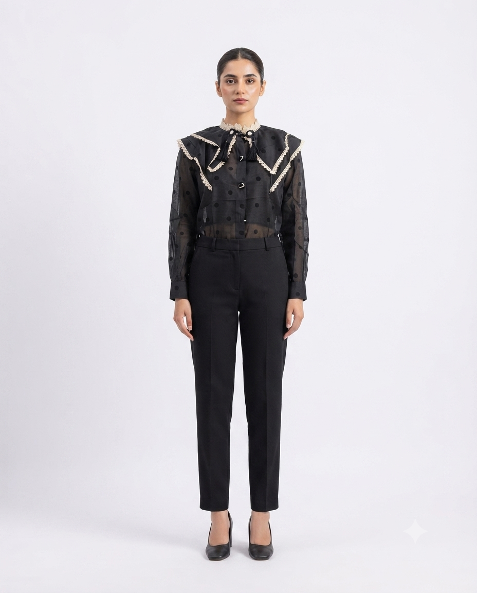 Imported women top black 89173 S