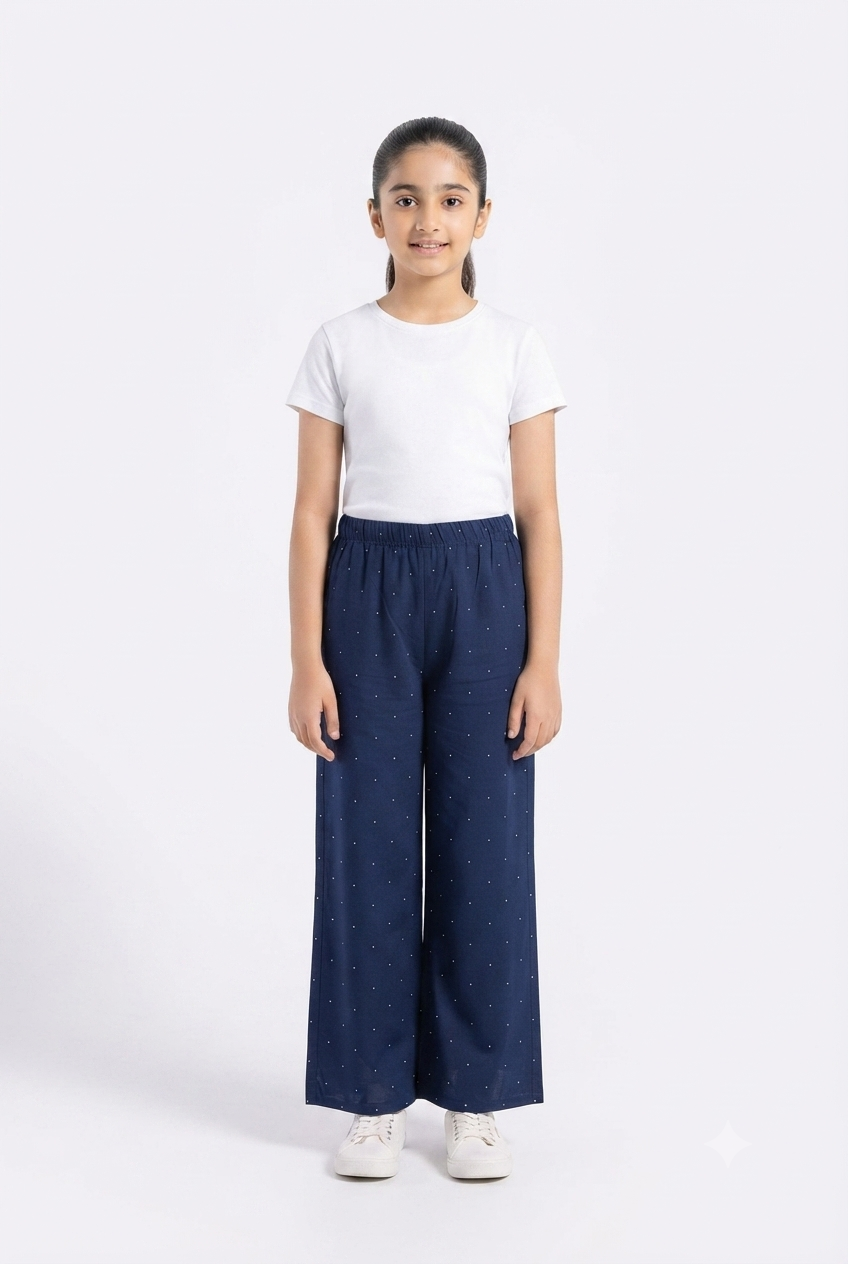 imported kids girl plazzo 00798 navy