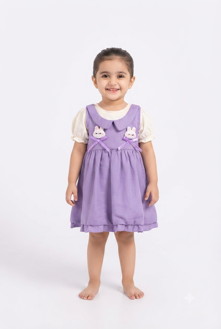 imported kids girl frock 00995 purple