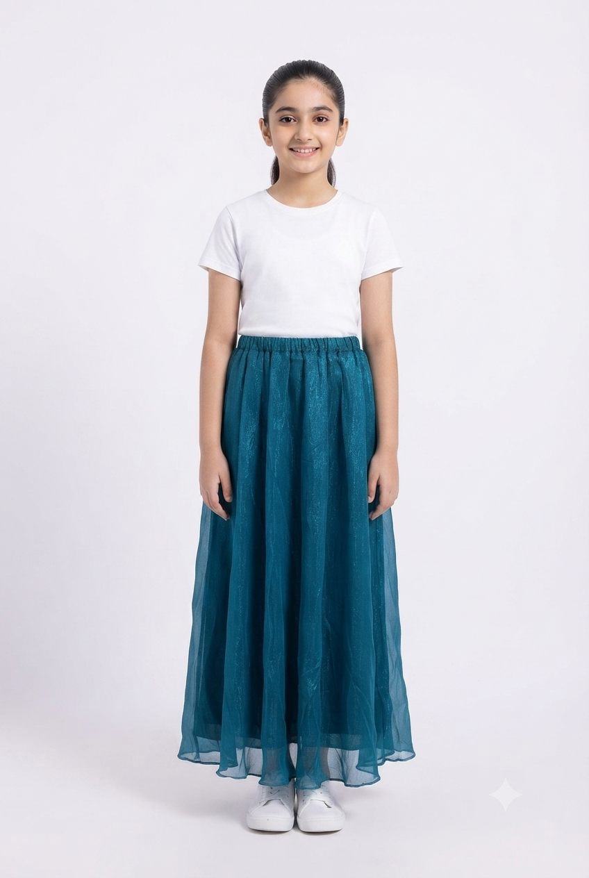 imported kids girl skirt 00898 green
