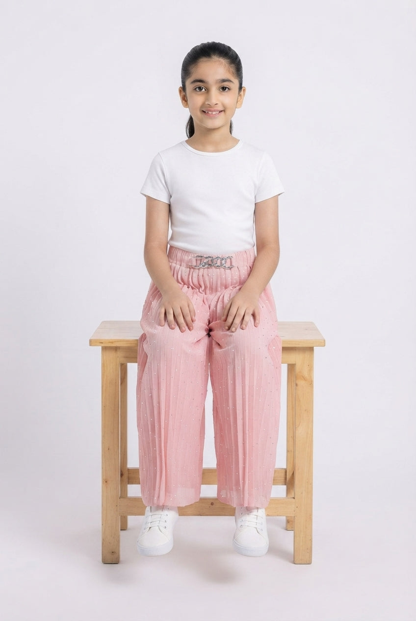 imported girl plazzo 00798  pink bakal