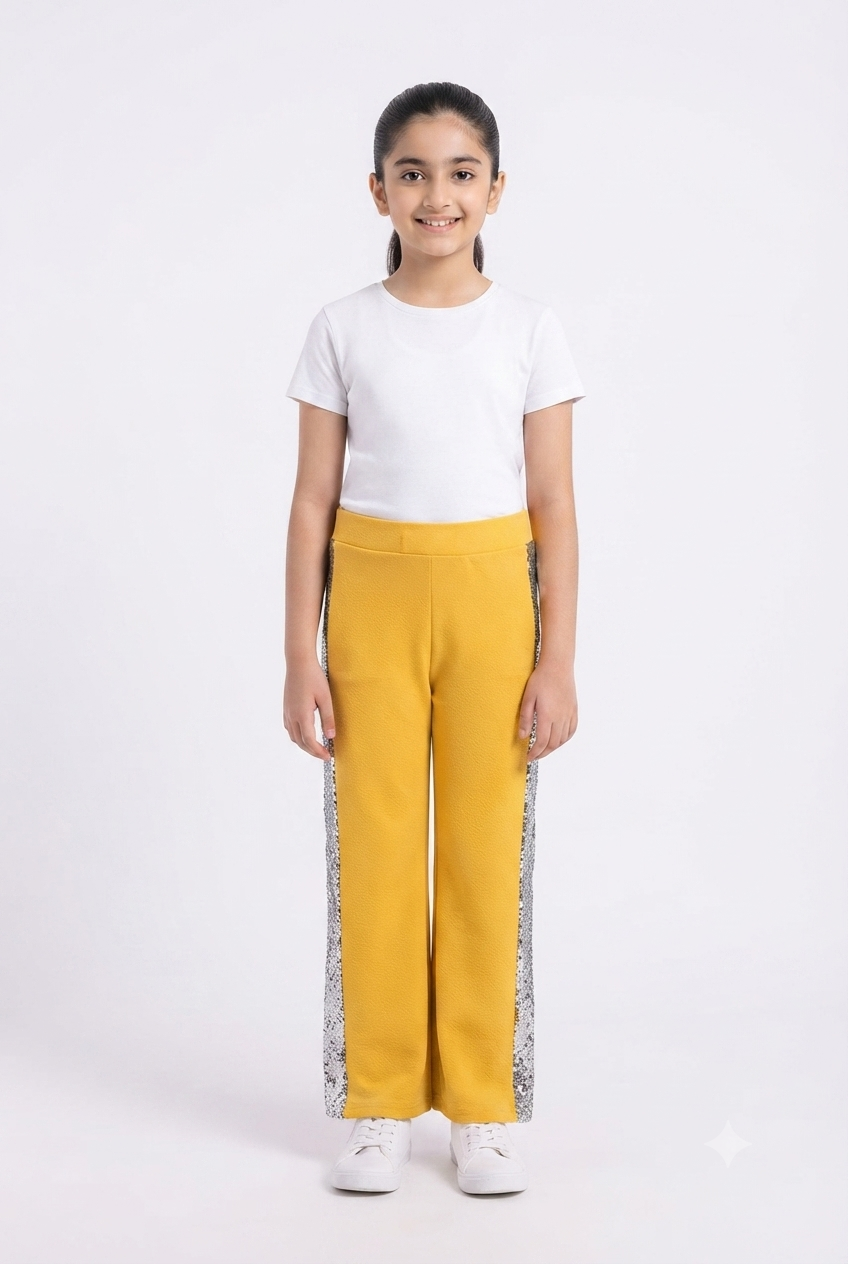 imported kids girl pent 00495 yellow