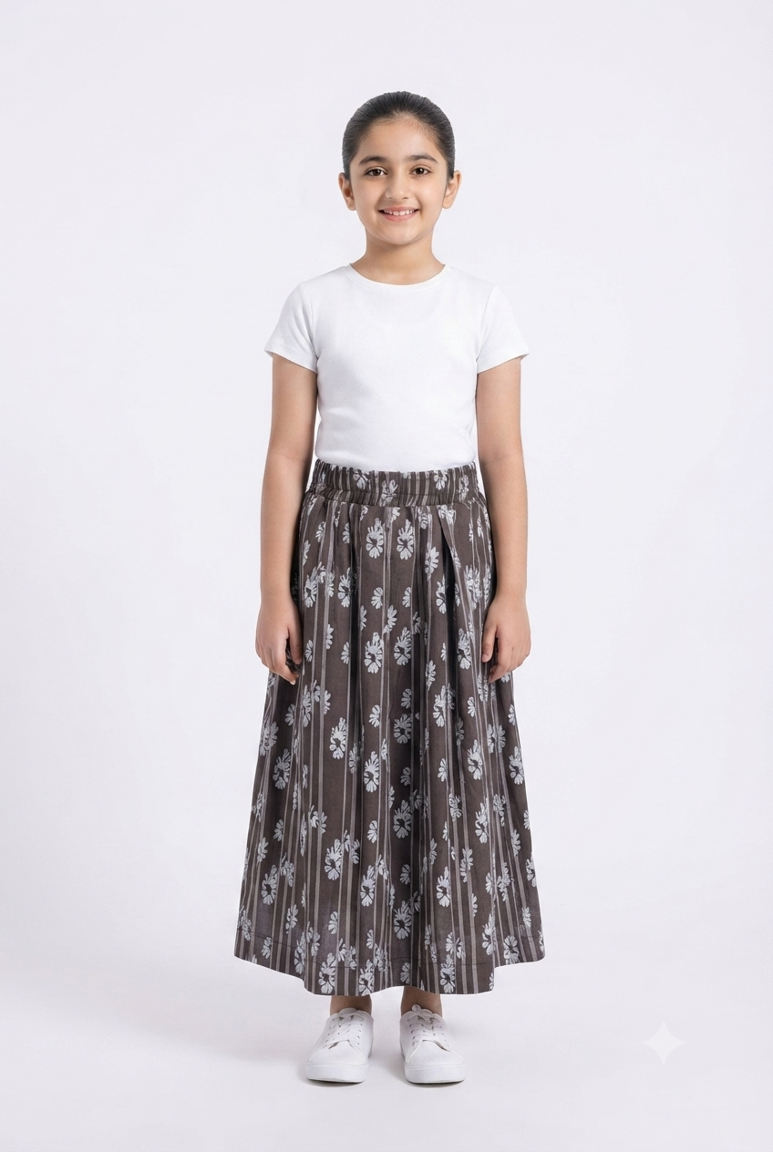imported kids girl skirt 00898 floral