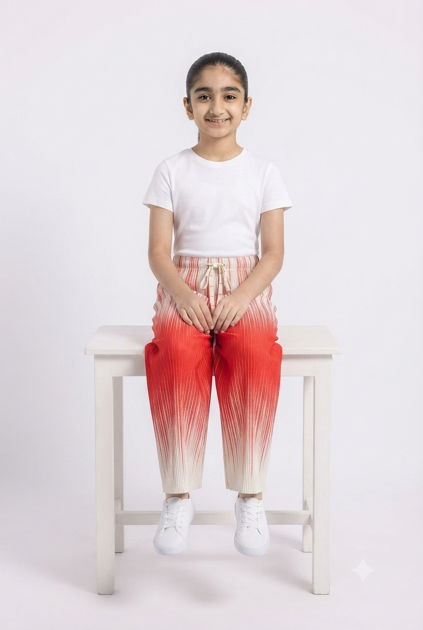 imported kids girl plazzo 00995 red