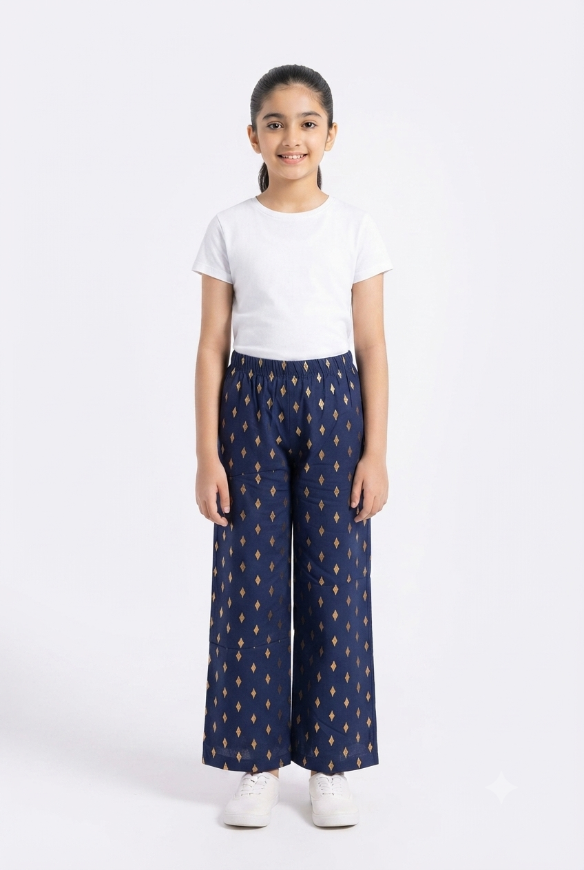 imported kids girl plazzo 00795 navy blue