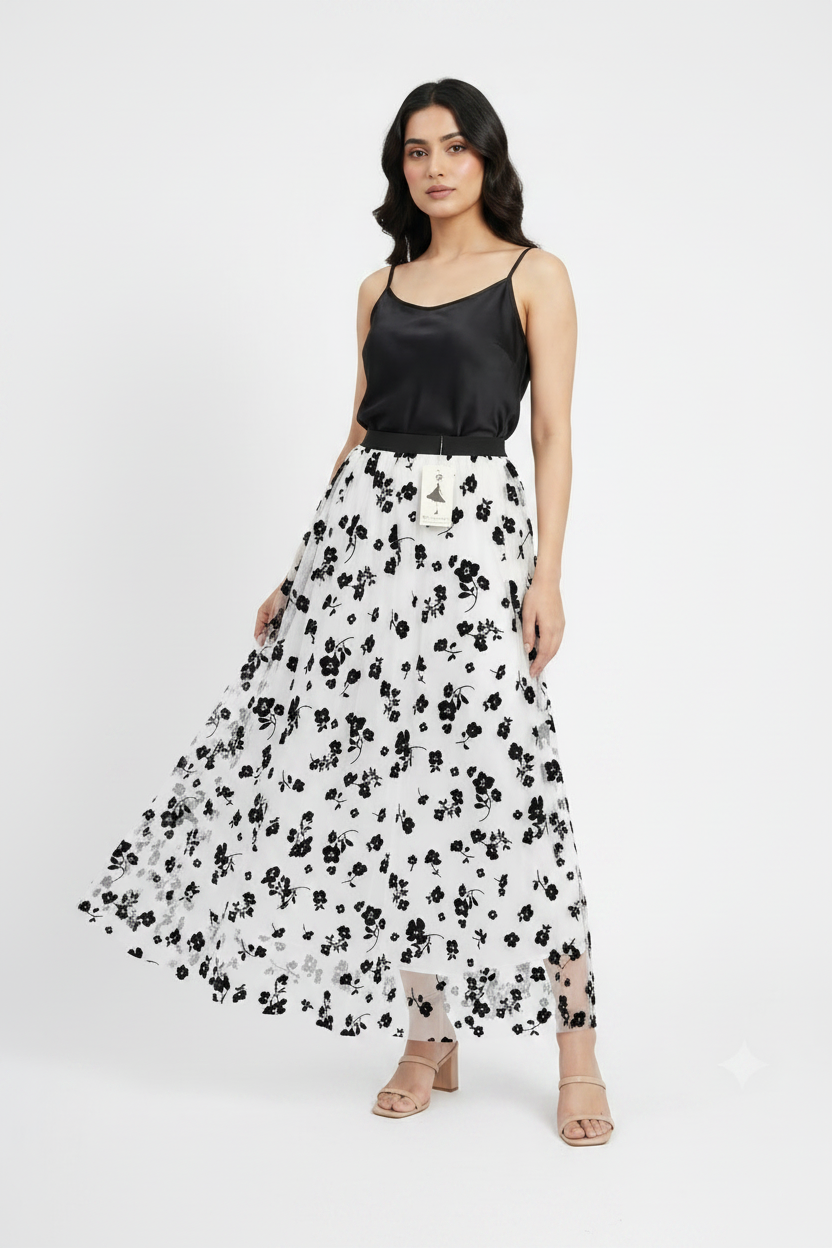 Imported flocking skirt L92511 R