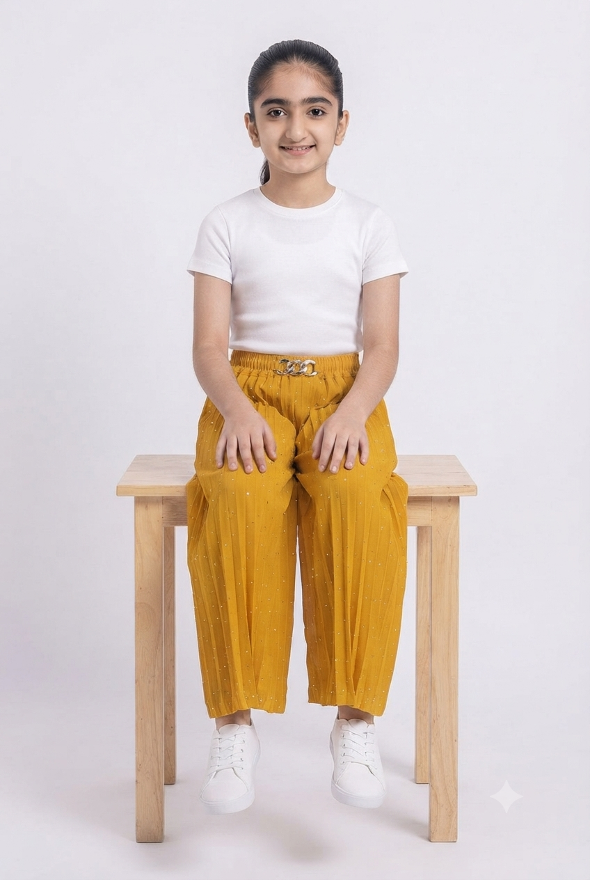imported girl plazzo 00798  yellow bakal