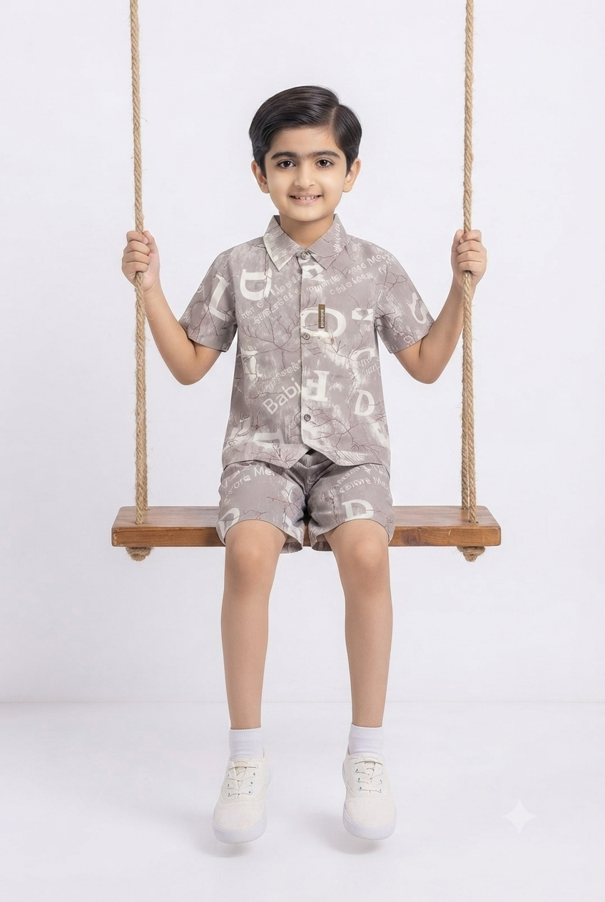 imported kids boy suit 1095 gray