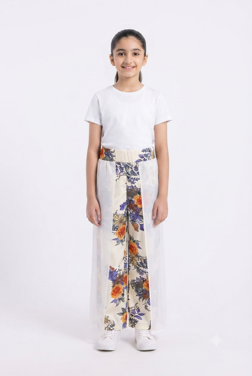 imported kids girl plazzo 00798 white