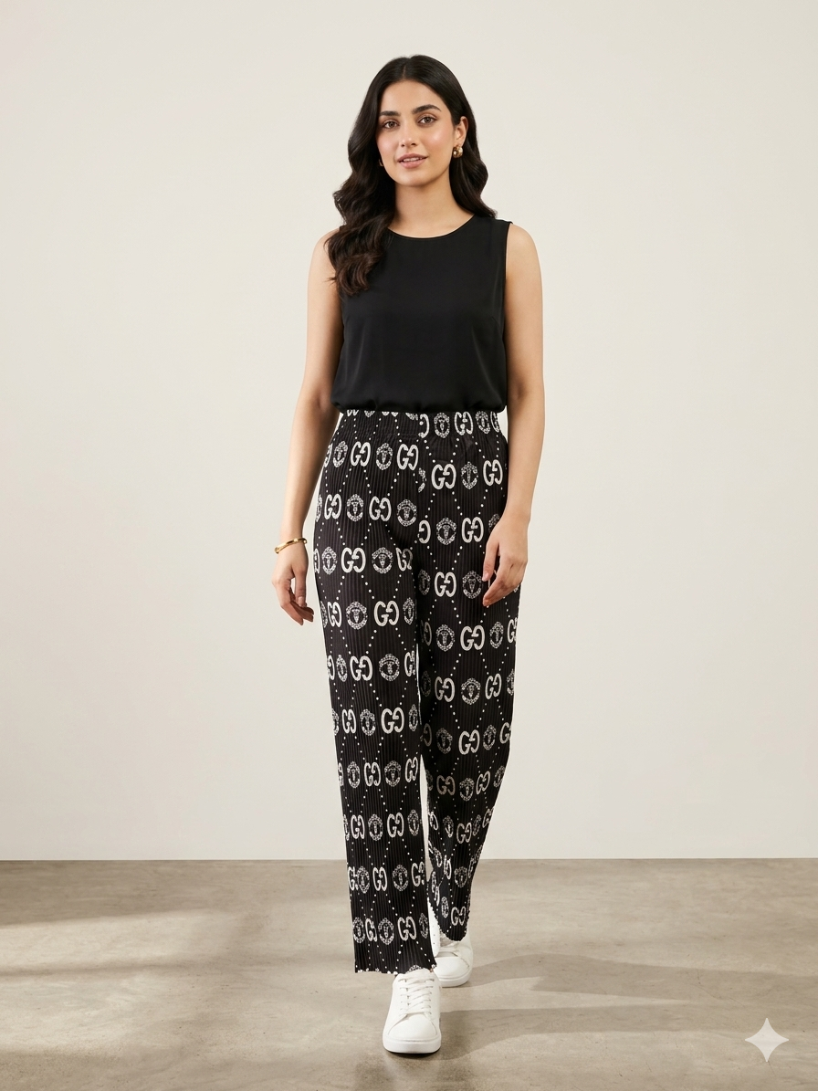 imported ladies flapper trouser black 698