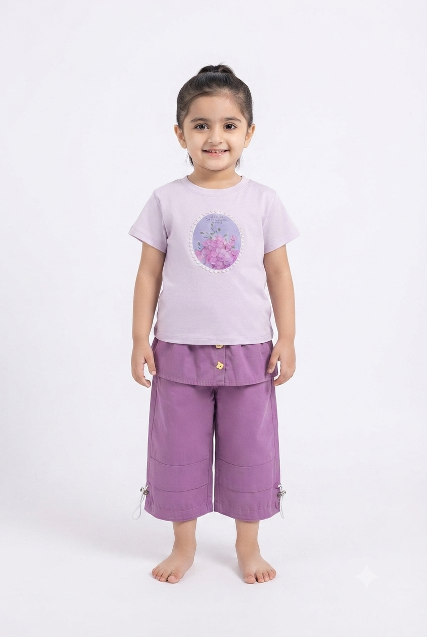 imported girl suit 001695 white purple