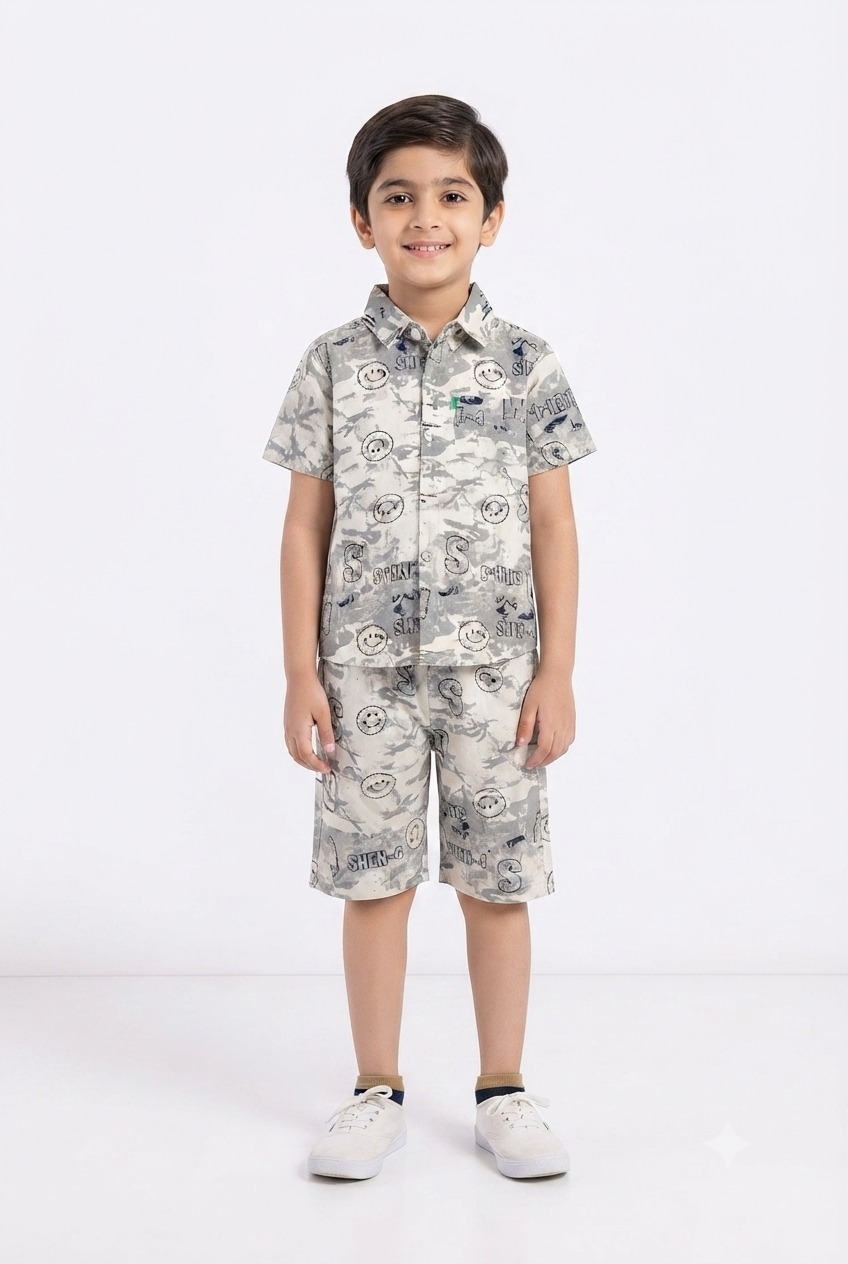imported kids boy suit 1095 green white