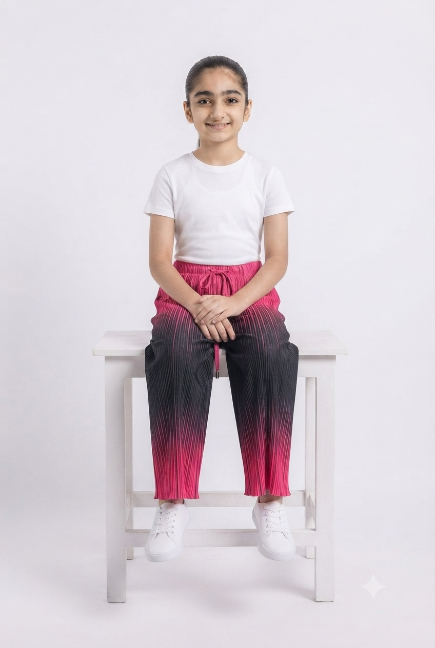 imported kids girl plazzo 00795 dark pink