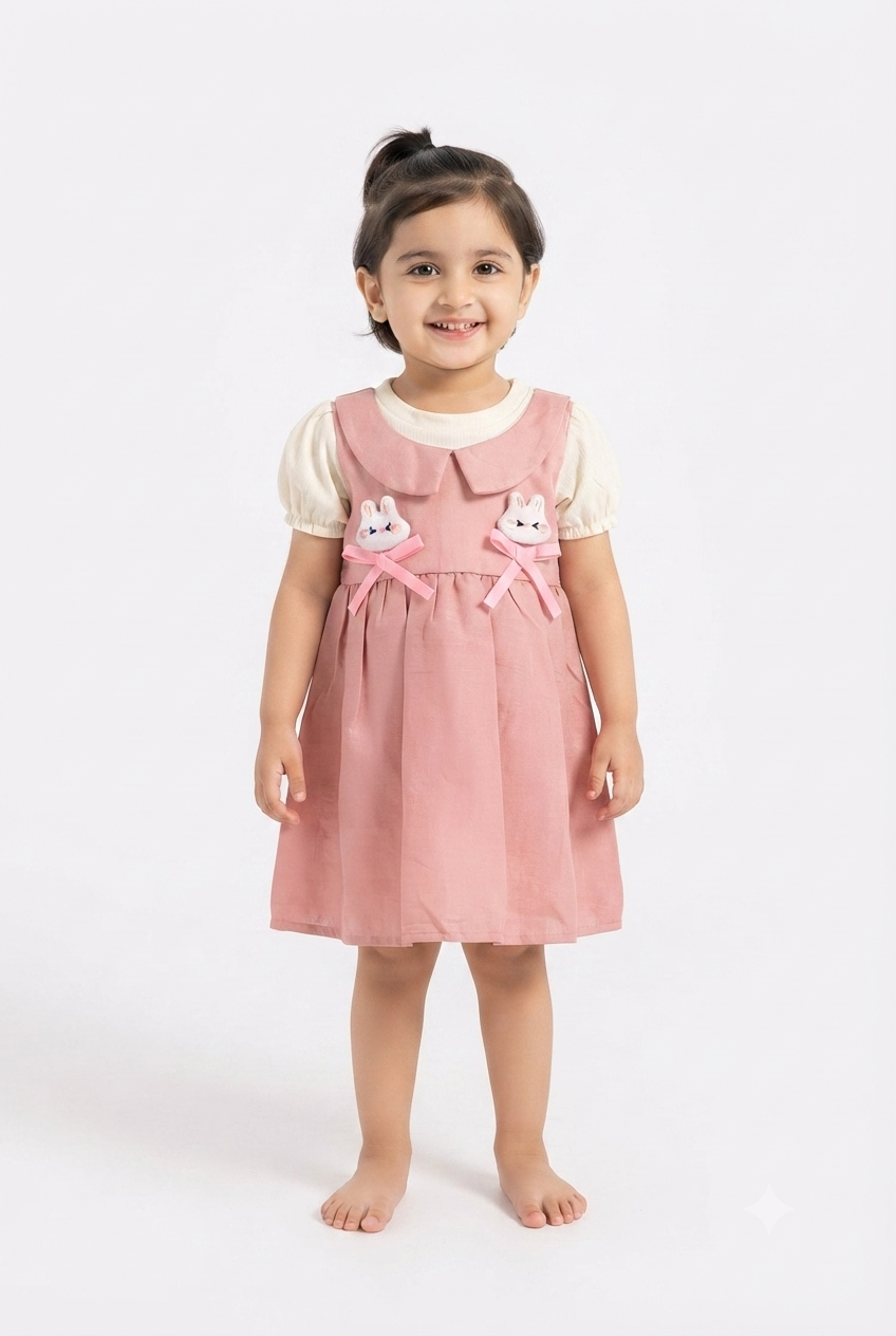 imported kids girl frock 00995 pink