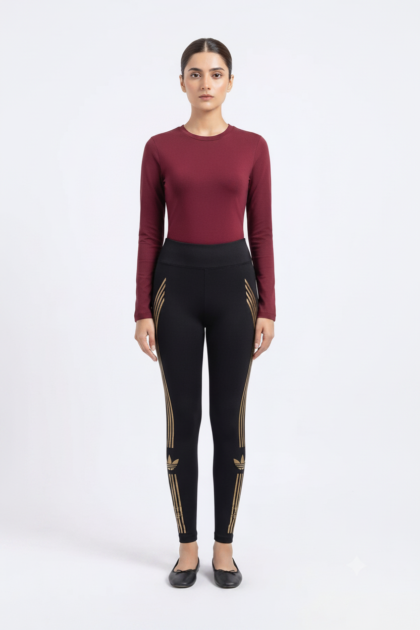 imported adidas ladies tight golden line
