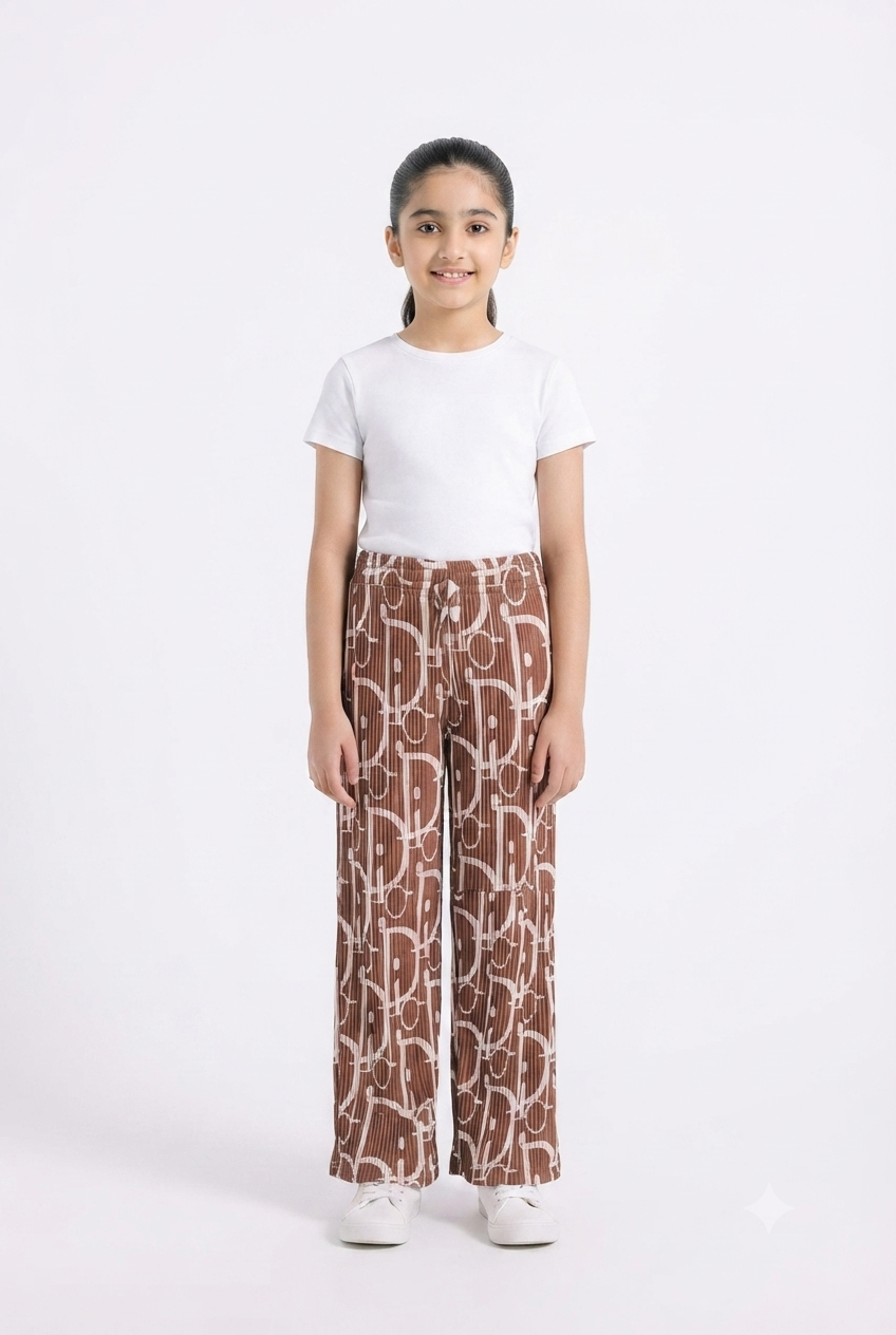 imported kids girl plazzo 00798 brown